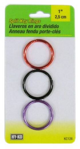 Kc126 Hy-ko Prod Co 5 Pack - 3pc 3in1 Split Key Ring -kc126