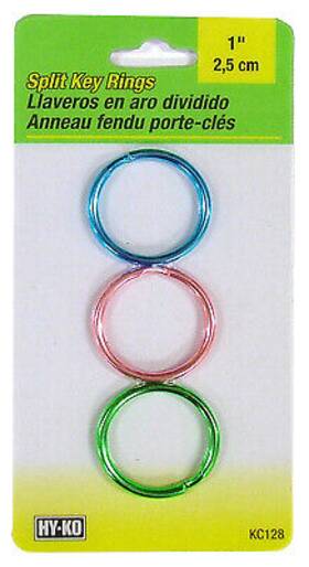 Kc128 Hy-ko Prod Co 5 Pack - 3pc 3in1 Split Key Ring -kc128
