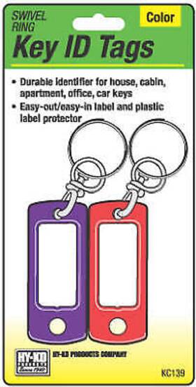 Kc139 Hy-ko Prod Co 5 Pack - Key I.d. Tag Swivel Ring 2-pk. -kc139