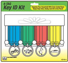 Kc143-4 Hy-ko Prod Co Key Tag Rack Includes 4 Tags -kc143-4