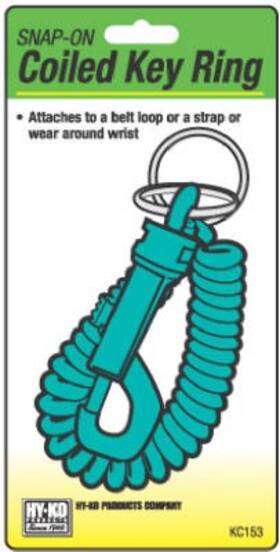 Kc153 Hy-ko Prod Co 5 Pack - Coiled Key Ring With Plastic Snap -kc153