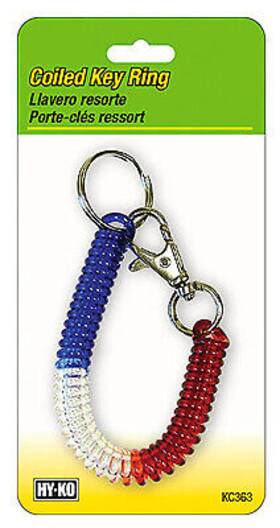 Kc363 Hy-ko Prod Co 5 Pack - Red/wht/blu Keychain -kc363