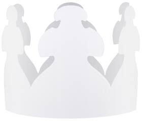 H65243 Hygloss Crowns 24/pkg-white