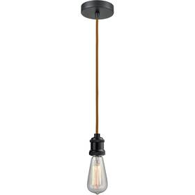 Inno100bk-10cr-1bk Innovations 100bk-10cr-1bk Transitional One Light Mini Pendant From Edison Co