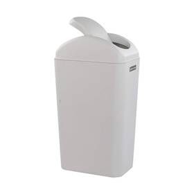 Jandson 751300851051 14 Liter Swing Trash Can Slim Bin For Narrow Space Light Grey