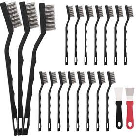 Ji04 Jikvmis 15pcs Mini Wire Brush Stainless Steel Set Masonry Bristl