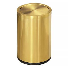 Jclh2023040011 Jinycome 2.6 Gallon Gold Bathroom Trash Can With Lid Small Office Garbage Wastebas