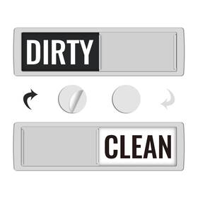 Kt-dm-3-silver K Kitchentour Dishwasher Magnet Clean Dirty Sign Black&white
