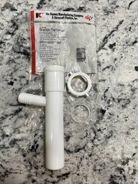 Keeney 046224004721 Branch Tailpiece For Dishwasher 1.5 Inch Inlet 8 Length 3/4 Tail
