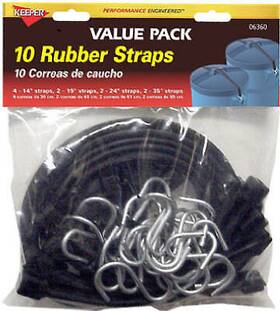06360 Keeper 6 Pack Epdm Rubber Strap 10-piece