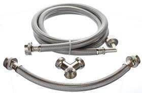 Ksdk10 Kelaro Premium Steam Dryer Hose Installation Kit - Stainless Steel Hoses 10 Foot Fr