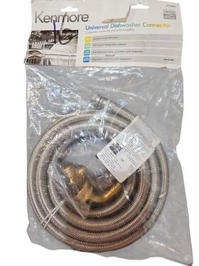 2213000 Kenmore 8 Ft Braided Stainless Steel Dishwasher Water Supply Connector Kit