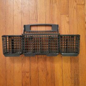 W11393942 Kenmore Oem Dishwasher Silverware Gray Basket Replacement 3 Sections Handle