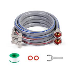 251225 Keokle Washing Machine Hoses 4ft 90 Degree Elbow Pvc Washer With Wrench 2pac