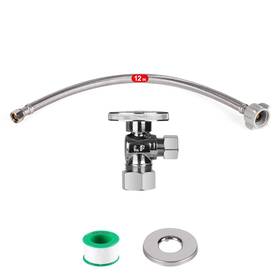 12lnch Keokle 719600185337 Toilet Hose Connector Kit With Valve Flange Repair Inch Co