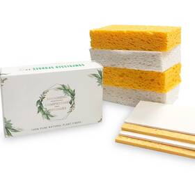 Kp001 Khooming 12-count Extra Large Compressed Sponges For Kitchen Dishes Cleaning Bathro