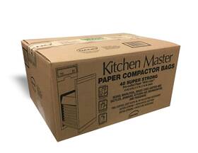 Kitchen Master 689076740616 Super Strong Compactor Bags 48 Pack Precuffed Garbage