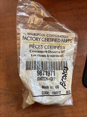 9871971 Kitchenaid Trash Compactor Switch Part #