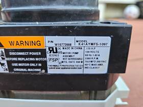 Kudr24sewh23376846 Kitchenaid Dishwasher Kdmt804 Ess2 Pump Model K41aymfs-1097