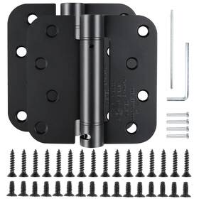 Kiw-sph4-5 Kiw Kiw-sph4-5/8r-bk2 Automatic Self-closing Door Hinges Black Matte 4 Inch X Spring Hinge Auto