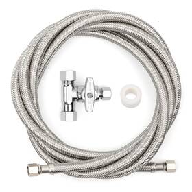 Icm-300v Klabb Stainless Steel Dishwasher Hose Kit 25 Ft Burst Proof Water Supply Li