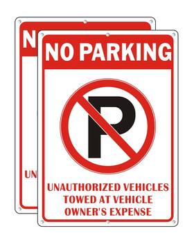 Koalaat 614163725719 No Parking Sign 10 X 14 Inches Violators Will Be Towed Signs Reflective Alu