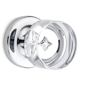 Kobelle 642888934291 Privacy Round Crystal Door Knobs Polished Chrome Rosette 1