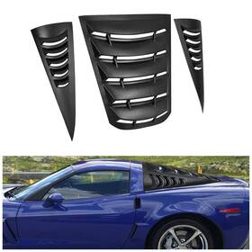 Go-3146 Kuafu Rear Side Window Louvers Compatible With 2005-2013 Chevy Chevrolet Corv