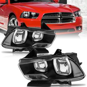 K105gg21102kj5-1 Kuiperauto Headlights Assembly Compatible For 2011 2012 2013 2014 Dodge Charger Halogen