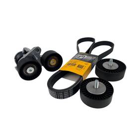 Laipz 680490240041 Drive Belt Kit With Tensioner Assembly 2 Idler Pulleys For Bmw 13... Fast Ship