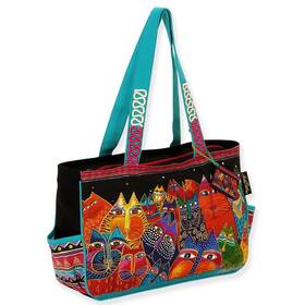 Lb5232 Laurel Burch Fantasticats Tote Multicolored Medium