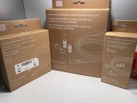 Lg 195174065440 New 3-pc Universal Dishwasher Install Kit Lot Inlet Hose Drain Power