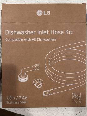 Agf30462902 Lg Dishwasher Inlet Hose Kit All Diswashers
