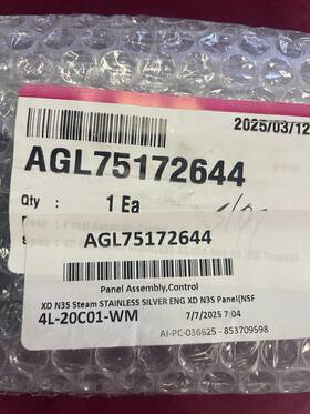 Agl75172644 Lg Dishwasher Control Panel -