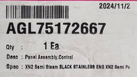 Agl75172667 Lg New Oem Dishwasher Control Panel Assembly