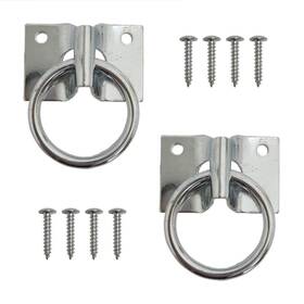 Lifstar 704521828050 2-in Hitch Ring With Plate Hitching Hooks Wall Mount Zinc-plated Ani