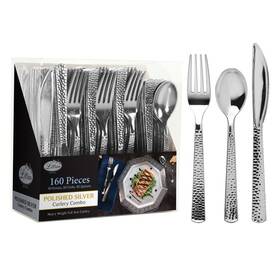 37373 Lillian Tablesettings Plastic Cutlery Silverware Extra Heavyweight Disposable Flatware Full Size C