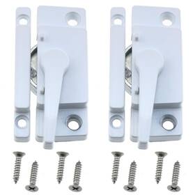 34427-aclwh-2 Luorng 2pcs Cam Type Sash Lock Metal Crescent White Sliding Window With Sc