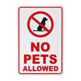 Mma241030ty001598jp M Meterxity 1-pack No Pets Allowed Sign 14 X 10 Inch Rust-free Aluminum Reflective