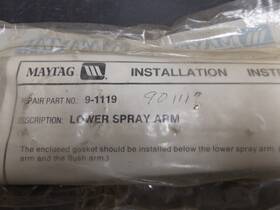 901119 Maytag Dishwasher Lower Spray Arm / Nos