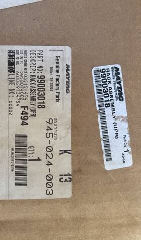 99003018 Maytag Brand New Dishwasher Upper Rack Assembly - Part #