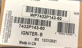 Wp7432p143-60 Maytag Range Onen Ignitor Part # New Oem