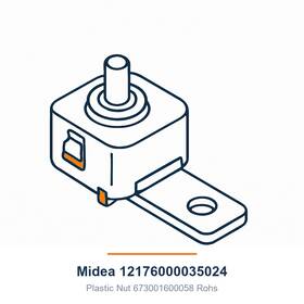 Midea 12176000035024 Plastic Nut 673001600058 Rohs