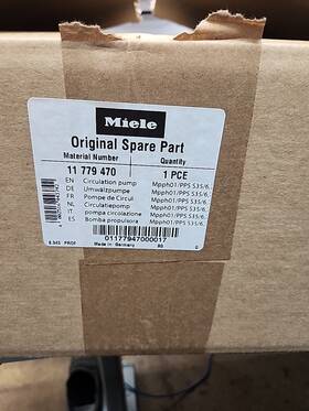 11779470 Miele Genuine Dishwasher Circulating Pump Mpph01