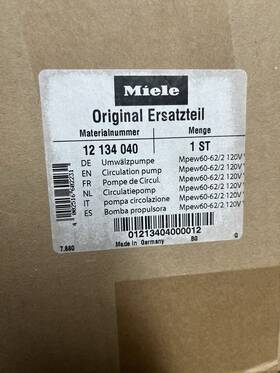 12134040 Miele Genuine Oem Circulation Pump