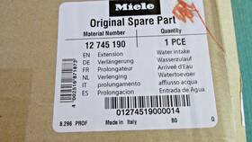 12745190 Miele Dishwasher Water Inlet Extension Hose - Oem Part New Open Box
