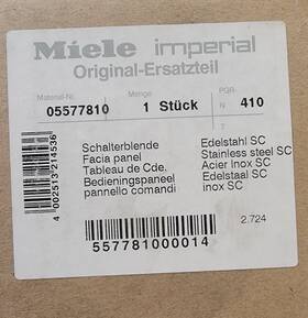 5577810 Miele Brand New Dishwasher Control Panel Fascia
