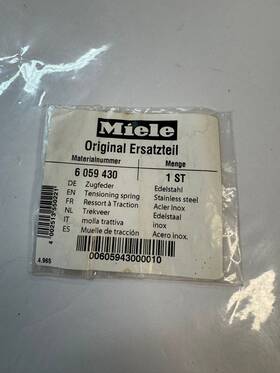 6059430 Miele Stainless Steel Tensioning Spring Genuine Oem Replacement Part