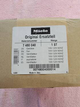 7480040 Miele Brand New Dishwasher Vent Fan