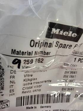 9259262 Miele Brand New Dishwasher Viewing Screen